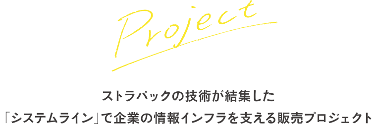 Training ストラパックの技術が結集した「システムライン」で企業の情報インフラを支える販売プロジェクト